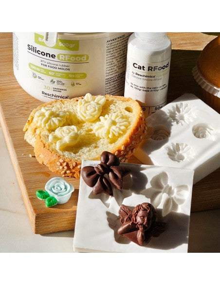 R FOOD - Gomma siliconica alimentare, ideale per stampi da cucina , atossica e facile da usare