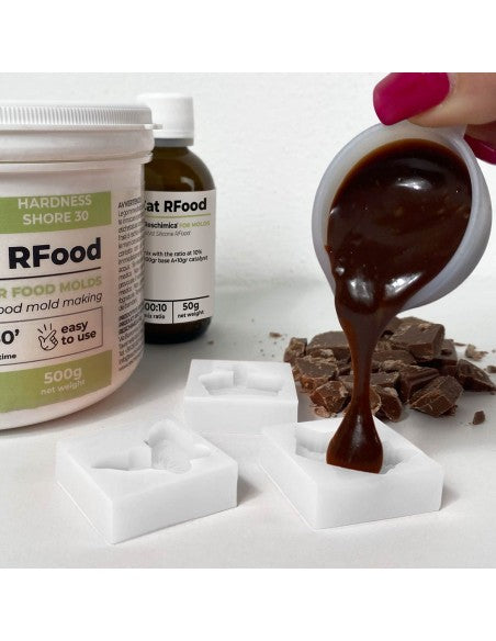 R FOOD - Gomma siliconica alimentare, ideale per stampi da cucina , atossica e facile da usare