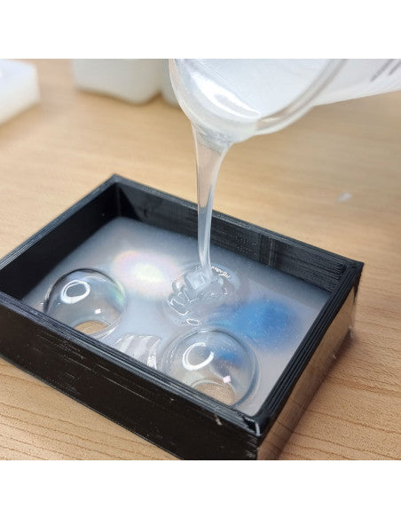 R PRO GLASS - Gomma siliconica liquida traslucida per stampi morbidi