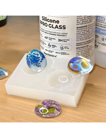 R PRO GLASS - Gomma siliconica liquida traslucida per stampi morbidi