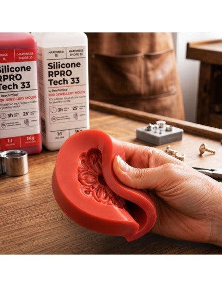 R PRO TECH 33 – Gomma Siliconica per Stampi ad Alte Temperature fino a 350 °C per Oreficeria e Gioielleria