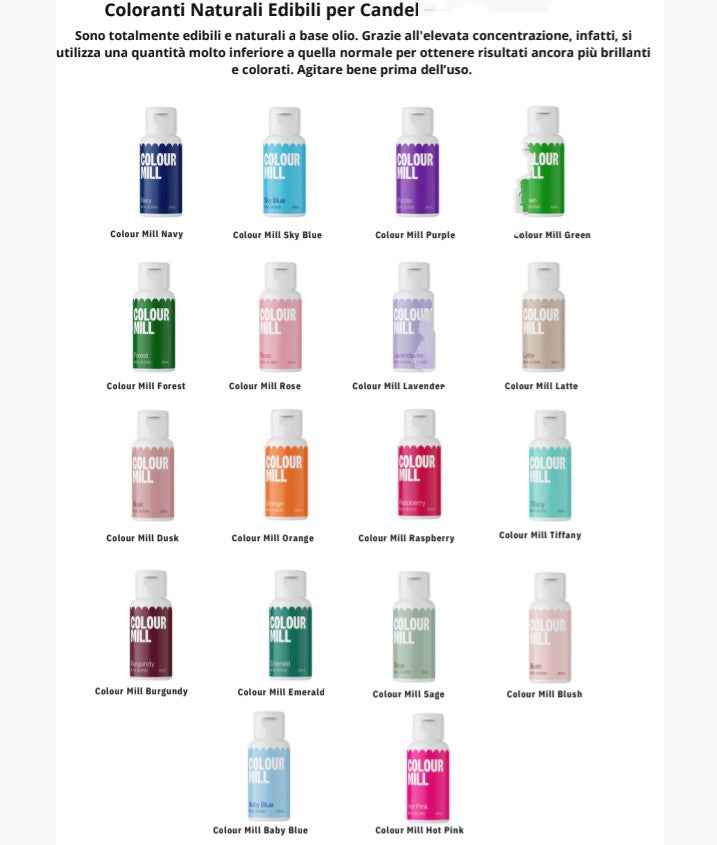 Mill. Coloranti NATURALI per Candele in oltre 60 tonalità
