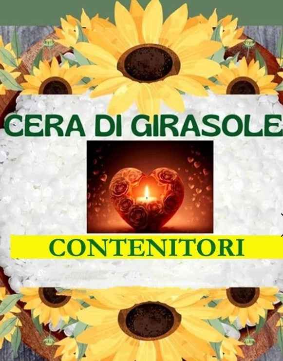 Cera Girasole CONTENITORI. Extra Bianca per Candele